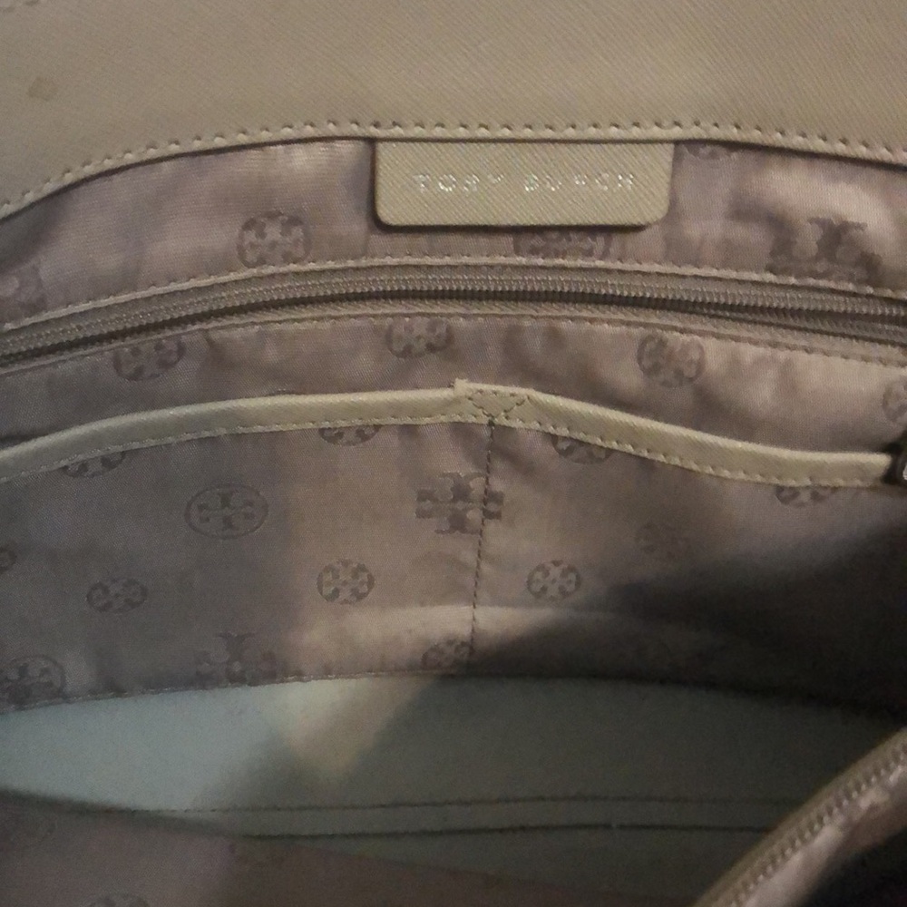 Tory Burch Taupe Leather Tote Bag - Picture 10 of 10